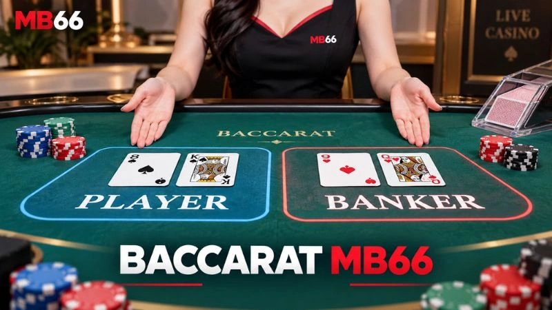 Baccarat MB66 – Luật Chơi, Cách Tính Điểm & Các Cửa Cược
